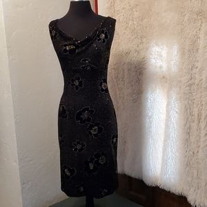 Black and gold dress